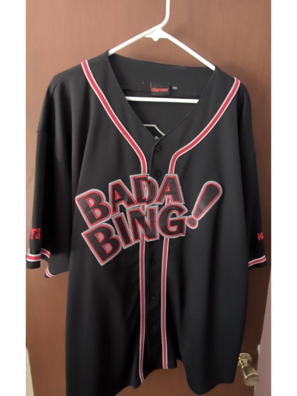 Vintage The Sopranos Tony #1 Black Baseball Jersey Size 2XL HBO Exclusive